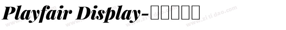 Playfair Display字体转换